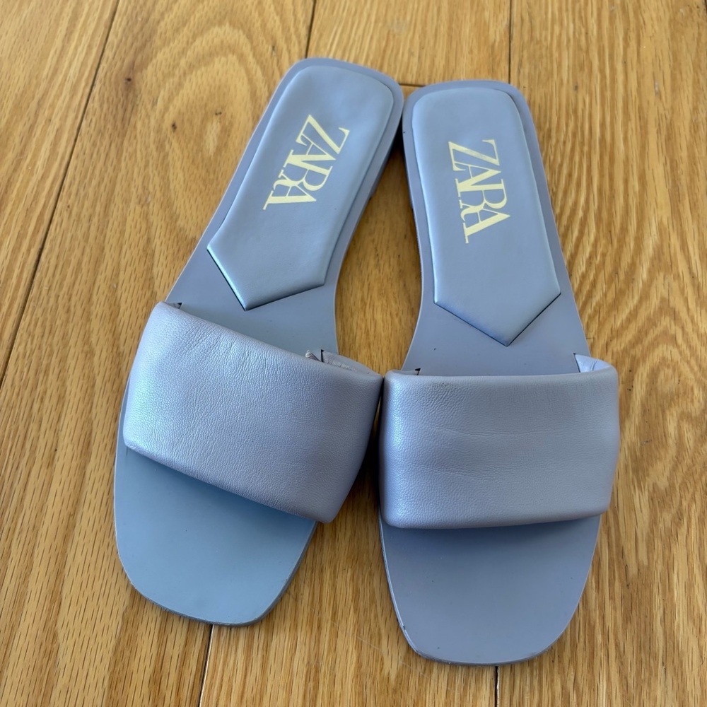 Zara Women's purple lavender flat sandals